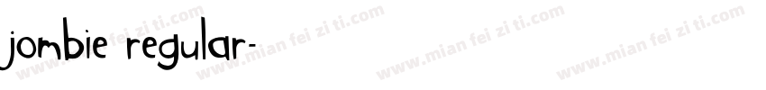 jombie regular字体转换